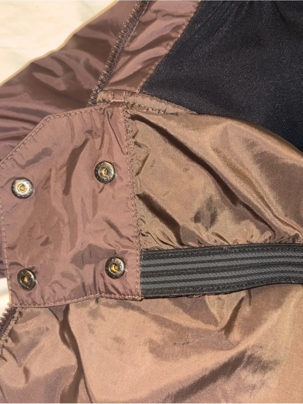 L.L. Bean Girls Medium 5-6 Brown parka W/removable Hood Zip-Up Jacket